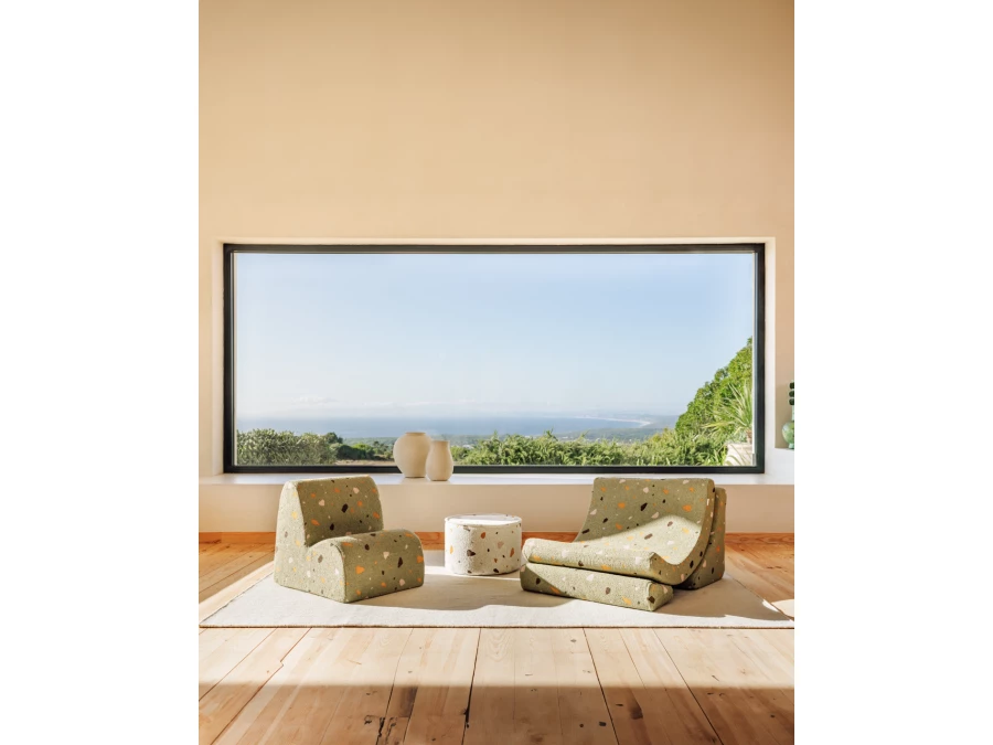 WigiWama Terrazzo poef - Marble - Afbeelding 2