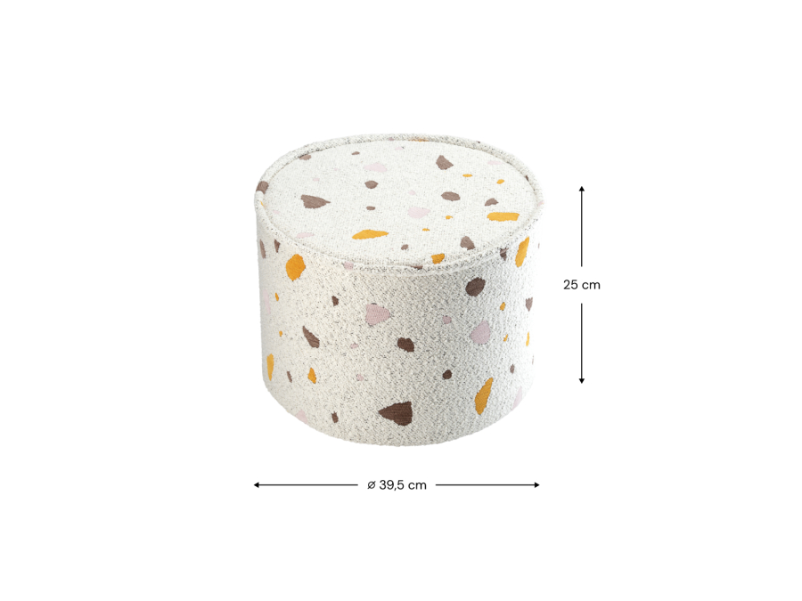 WigiWama Terrazzo poef - Marble - Afbeelding 10