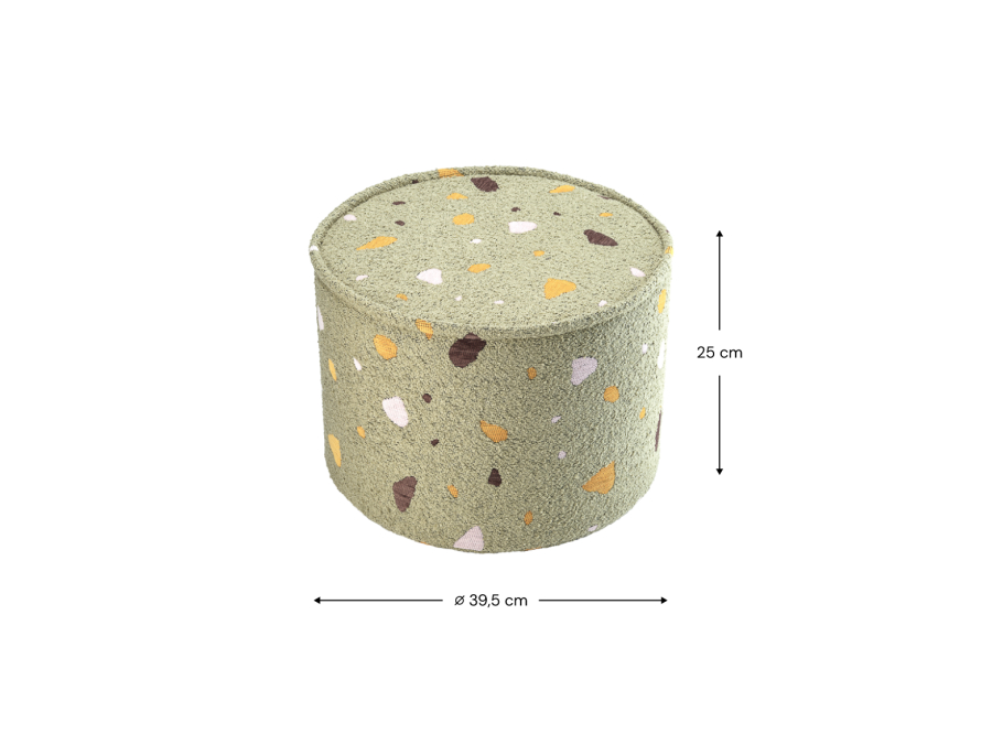WigiWama Terrazzo poef - Moss - Afbeelding 11