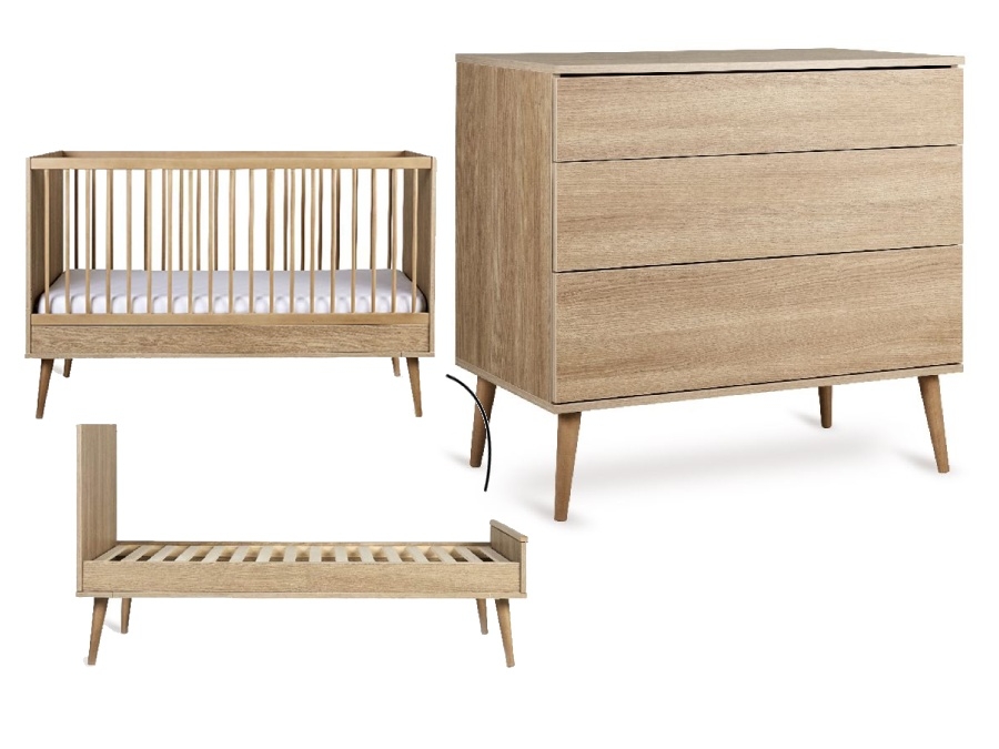 Quax Flow 2-delige meegroeikamer Honey Ash