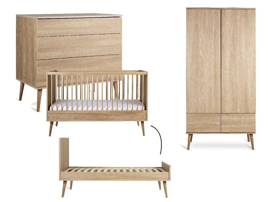 Quax Flow 3-delige meegroeikamer Honey Ash
