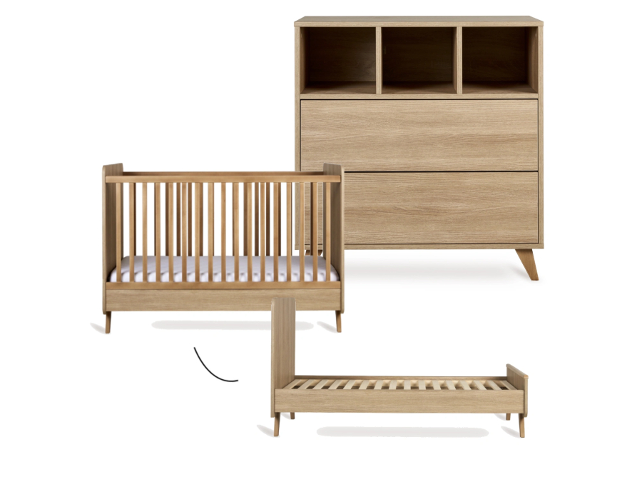 Quax Loft 2-delige meegroeikamer Honey Ash