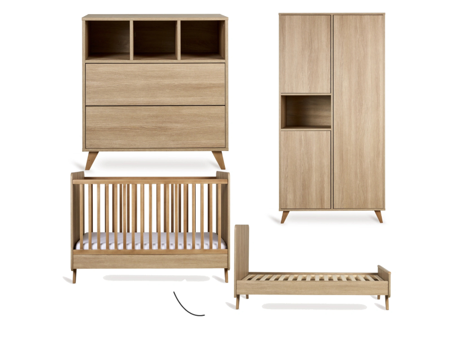 Quax Loft 3-delige meegroeikamer Honey Ash