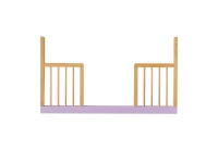 Karl & Fric Nox junior rail - Naturel / Lavendel
