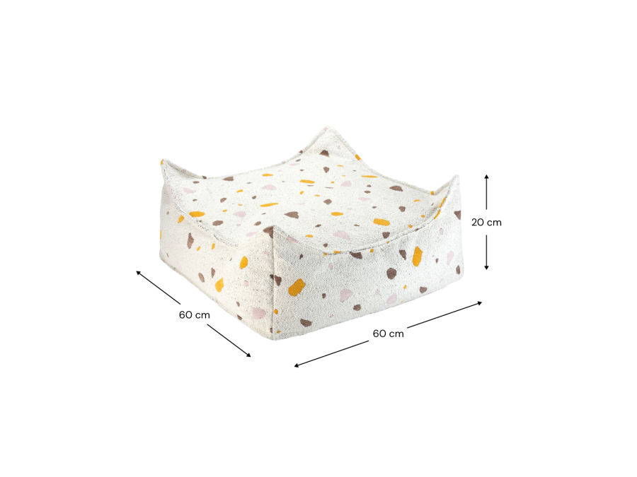 WigiWama Terrazzo square ottoman - Marble - Afbeelding 11