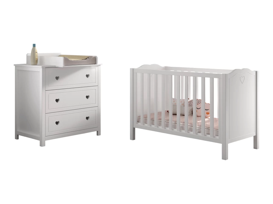 Jaxx Amori 2-delige babykamer wit