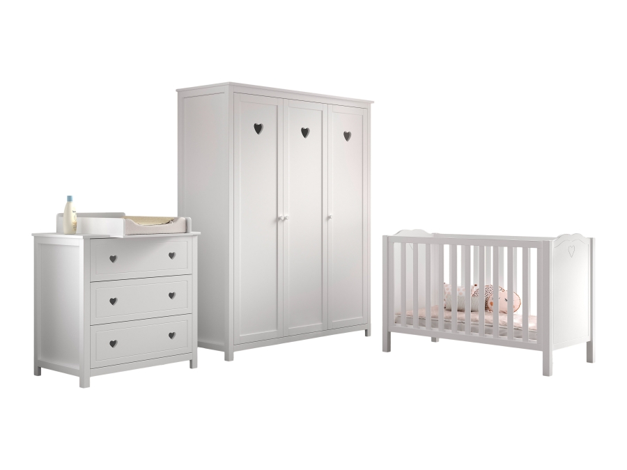 Jaxx Amori 3-delige babykamer met 3-deurskast
