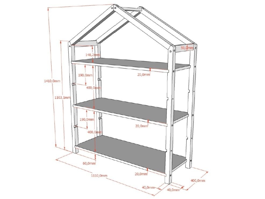 Vipack Dallas boekenkast wit - Afbeelding 3