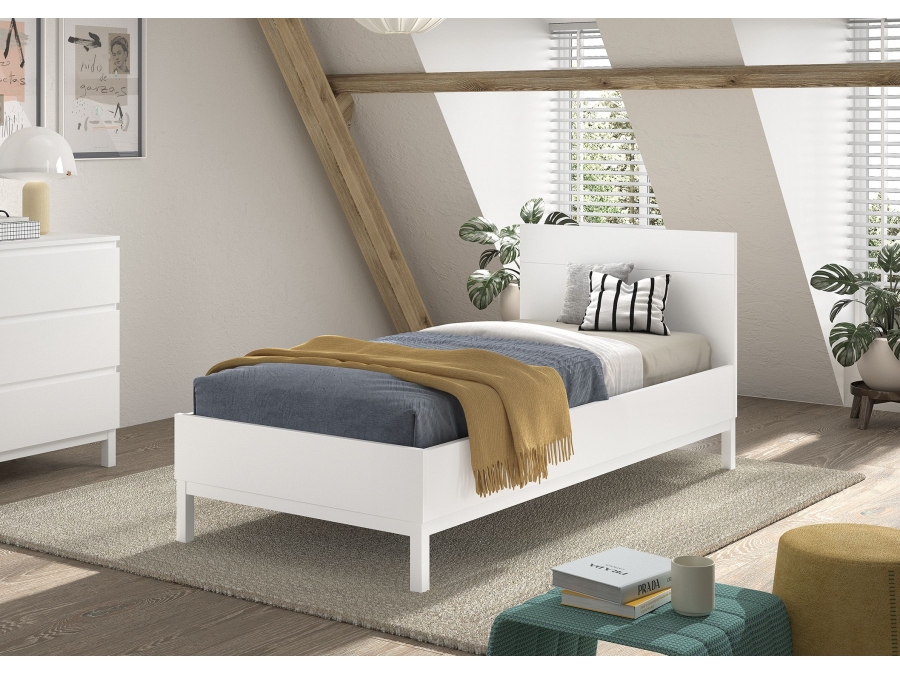 Vipack Eva eenpersoonsbed 90x200 wit - Afbeelding 2