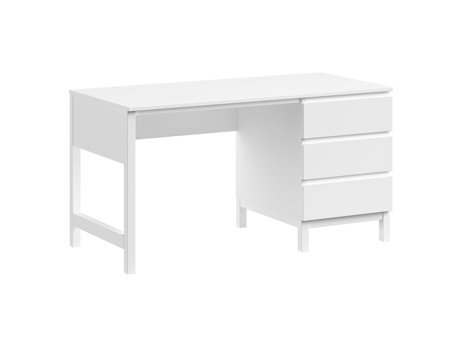 Vipack Eva bureau met 3 laden wit