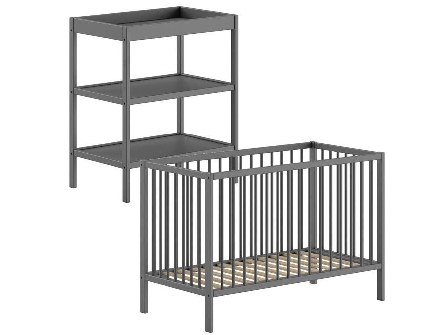 Jaxx Dino 2-delige babykamer antraciet