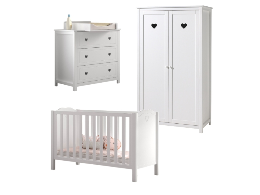 Jaxx Amori 3-delige babykamer met 2-deurskast