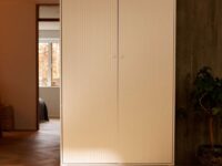Flexa Saga kledingkast met lades en witte knoppen - Wit grooves - Afbeelding 11
