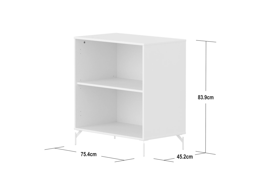 Flexa Saga boekenkast op witte poten - Wit - Afbeelding 5