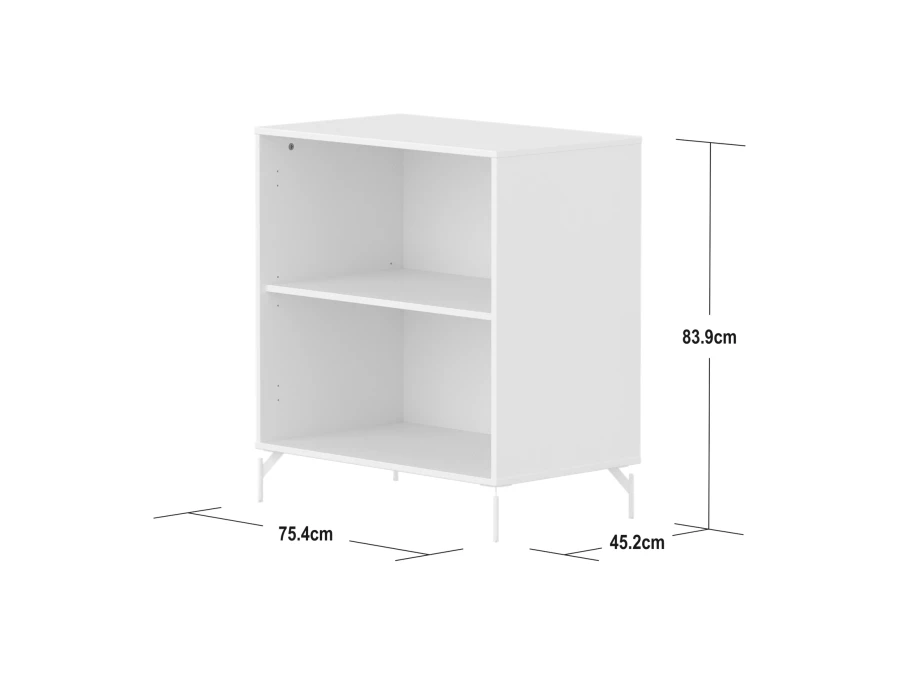 Flexa Saga boekenkast op witte poten - Wit - Afbeelding 5