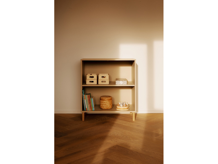 Flexa Saga boekenkast op eiken poten - oat - Afbeelding 3