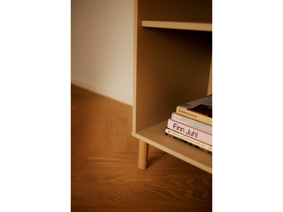 Flexa Saga boekenkast op eiken poten - oat - Afbeelding 4