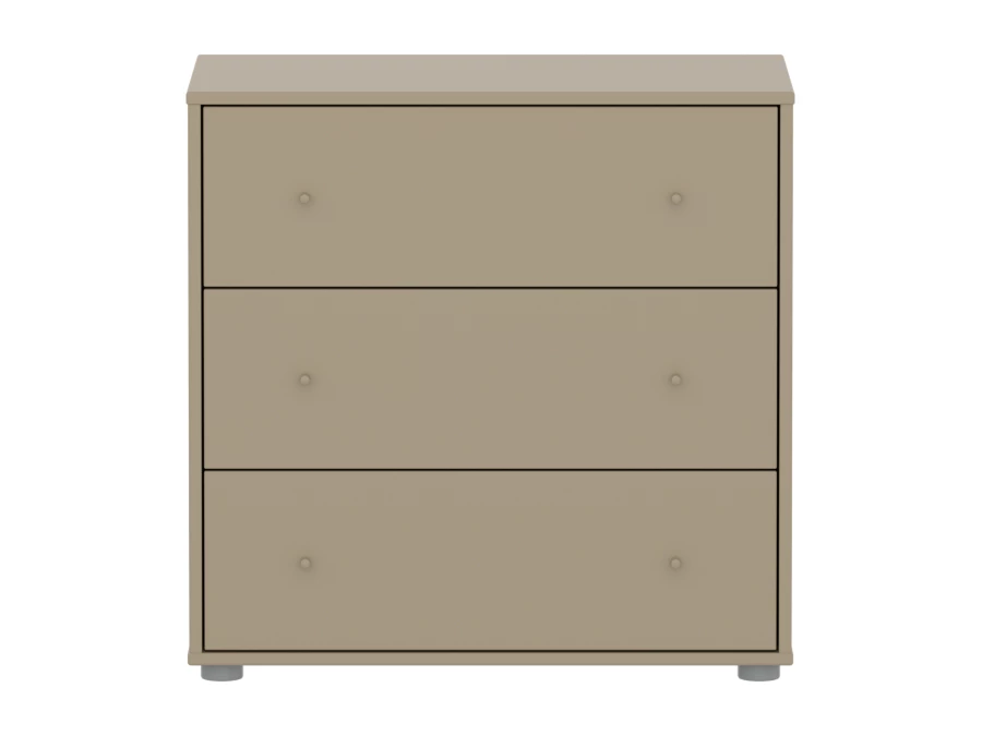 Flexa Saga commode 3 lades met oat knoppen - Oat - Afbeelding 2