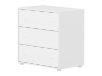 Flexa Saga commode 3 lades met witte knoppen - Wit