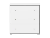 Flexa Saga commode 3 lades met oat knoppen - Wit - Afbeelding 2