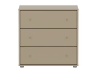 Flexa Saga commode 3 lades met eiken knoppen - Oat - Afbeelding 2