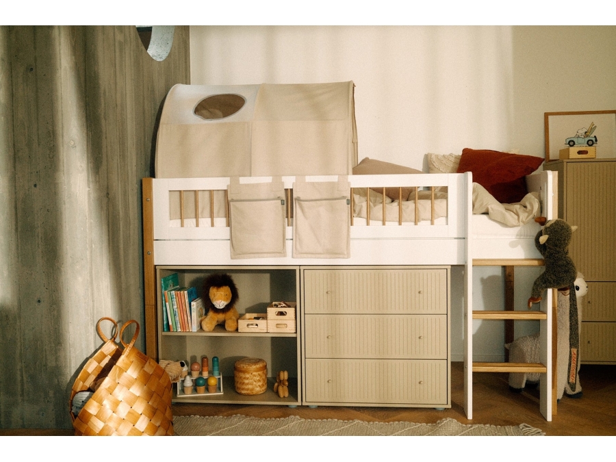 Flexa Saga commode 3 lades met oat knoppen - Oat grooves - Afbeelding 4