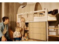 Flexa Saga commode 3 lades met eiken knoppen - Oat grooves - Afbeelding 2