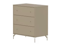 Flexa Saga commode 3 lades met oat knoppen en poten - Oat