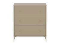 Flexa Saga commode 3 lades met oat knoppen en poten - Oat - Afbeelding 2