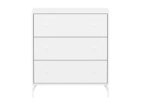 Flexa Saga commode 3 lades met witte knoppen en poten - Wit - Afbeelding 2