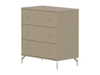 Flexa Saga commode 3 lades met oat knoppen en poten - Oat grooves