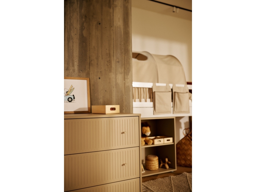 Flexa Saga commode 3 lades met oat knoppen en poten - Oat grooves - Afbeelding 5