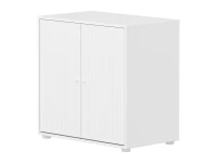 Flexa Saga kastje met witte knoppen - Wit grooves