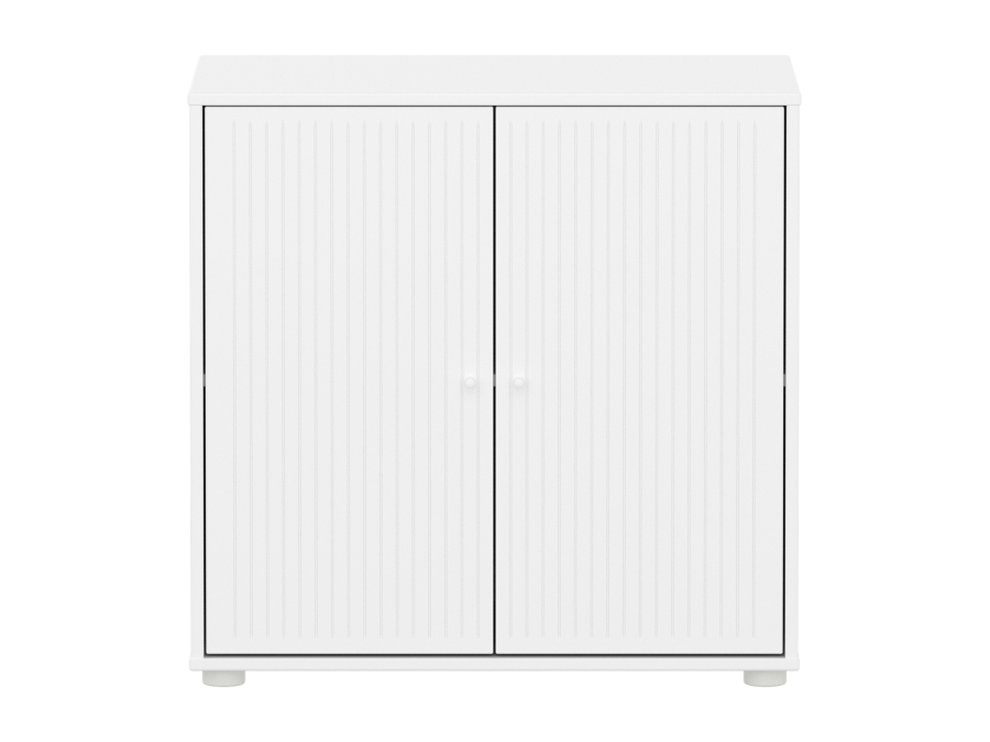 Flexa Saga kastje met witte knoppen - Wit grooves - Afbeelding 2