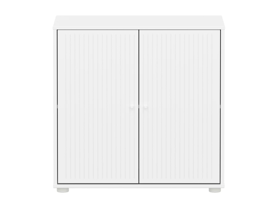Flexa Saga kastje met witte knoppen - Wit grooves - Afbeelding 2