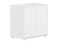 Flexa Saga kastje met witte knoppen - Wit grooves - Afbeelding 3