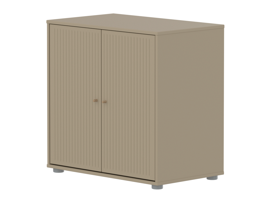 Flexa Saga kastje met eiken knoppen - Oat grooves