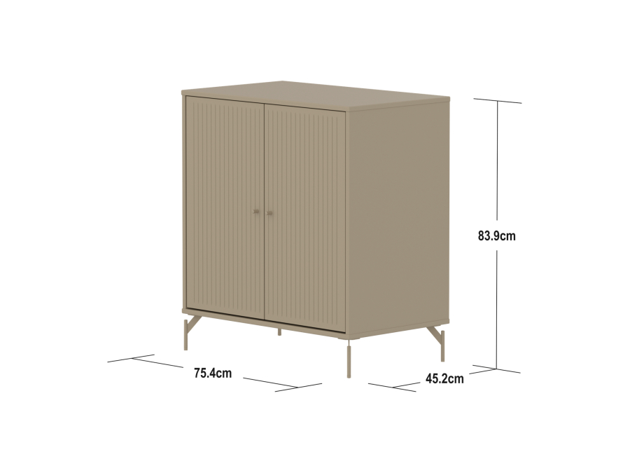 Flexa Saga kastje met oat knoppen en poten - Oat grooves - Afbeelding 4