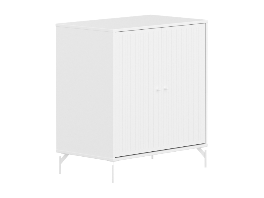 Flexa Saga kastje met witte knoppen en poten - Wit grooves - Afbeelding 3