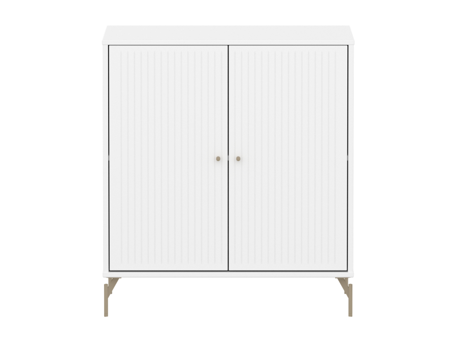 Flexa Saga kastje met oat knoppen en poten - Wit grooves - Afbeelding 2