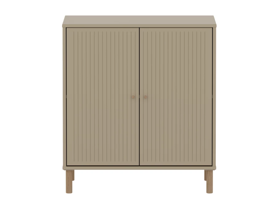 Flexa Saga kastje met eiken knoppen en poten - Oat grooves - Afbeelding 2