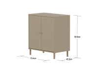 Flexa Saga kastje met eiken knoppen en poten - Oat grooves - Afbeelding 4