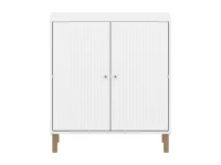 Flexa Saga kastje met eiken knoppen en poten - Wit grooves - Afbeelding 2