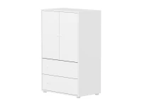 Flexa Saga kledingkast met lades en witte knoppen - Wit