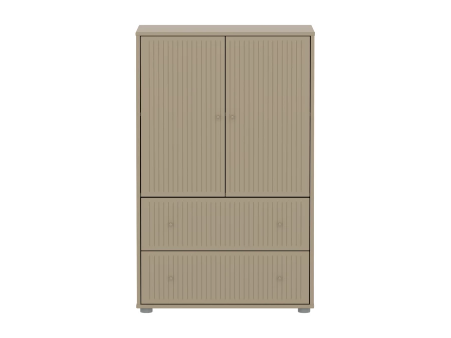 Flexa Saga kledingkast met lades en oat knoppen - Oat grooves - Afbeelding 2