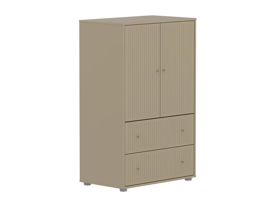 Flexa Saga kledingkast met lades en oat knoppen - Oat grooves - Afbeelding 3