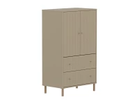 Flexa Saga kledingkast met lades en eiken knoppen & poten - Oat grooves - Afbeelding 3