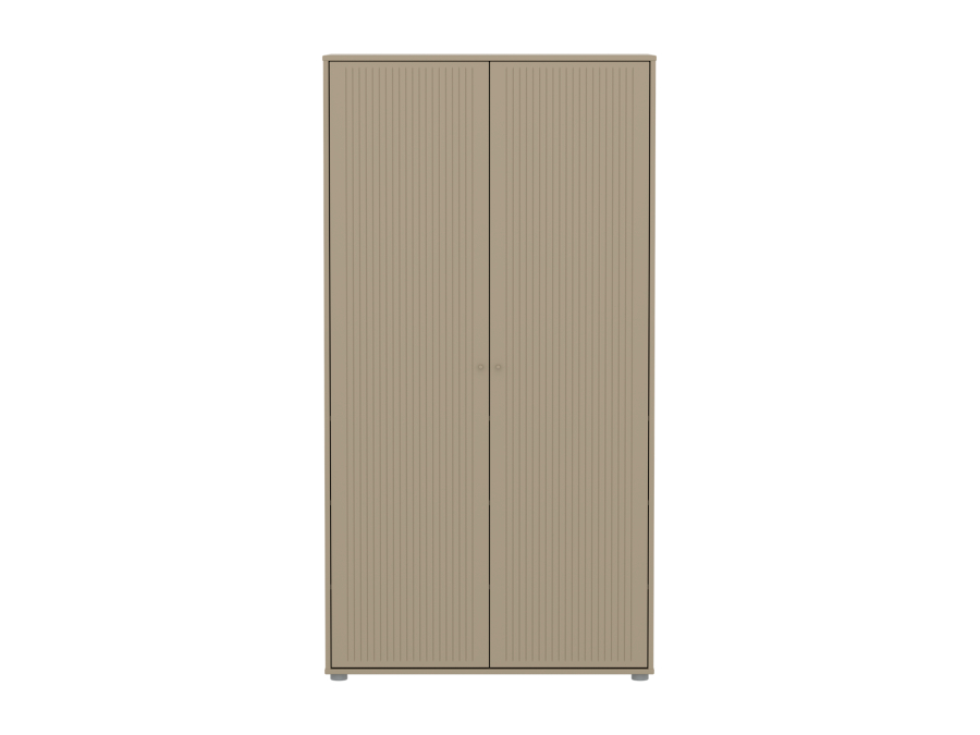 Flexa Saga 2-deurs kledingkast met oat knoppen - Oat grooves - Afbeelding 2
