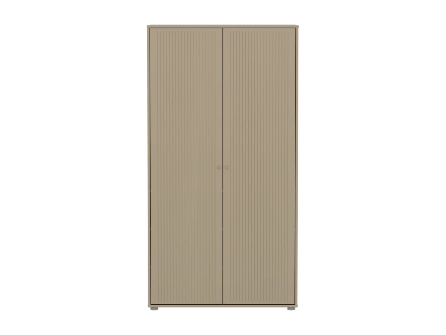 Flexa Saga 2-deurs kledingkast met oat knoppen - Oat grooves - Afbeelding 2