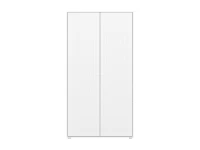 Flexa Saga 2-deurs kledingkast met witte knoppen - Wit grooves - Afbeelding 2